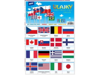 88600901 Pexeso papírové Vlajky společenská hra