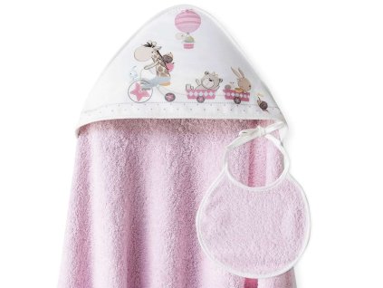 interbaby osuska frote 100x100cm zviratka bryndak ruzova