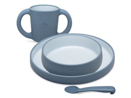 set42m 1 jidelni silikonovy set modry
