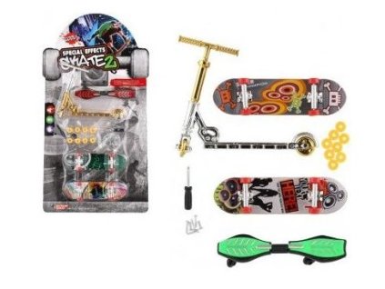 sada skateboard sroubovaci kolobezka prstova waveboard plast s doplnky