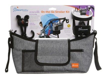 dreambaby taska prebalovaci na kocarek organizer combo grey denim