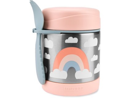 skip hop spark style termoska na jidlo se lzickou vidlickou duha 325 ml 3r