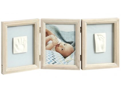baby art my baby touch double stormy dreveny trojramecek s otisky