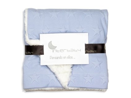 00871 Interbaby deka HVEZDICKA modra 1