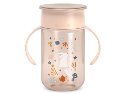 SUAVINEX 360° Hrníček na učení 340 ml WONDERLAND ruzovy