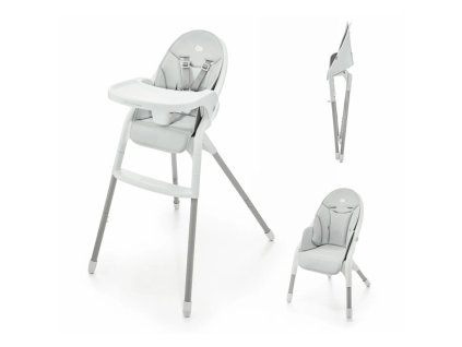 kinderkraft zidlicka jidelni dinnly 2v1 grey