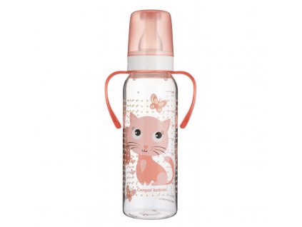 20110 canpol babies 11 845 lahev s uchyty cute animals 250ml kocicka ruzova