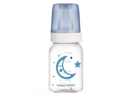 20149 canpol babies lahev sklenena s uzkym hrdlem night dreams 120ml mesic modra