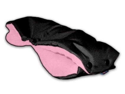 IVEMABABY Rukávník na kočárek SPORT Pad ČERNÝ Růžový fleace