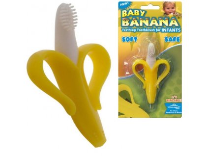 BABY BANANA Brush První kartáček Banán 12m+ Yellow - žlutý