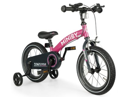 qplay detske kolo miniby 3v1 pink vek 2 8 let