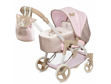 81643 DeCuevas 81643 Skládací kočárek pro panenky 3 v 1 s přenosnou taškou DIDI 75 cm