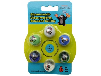 Moravská Ústředna Sada skleněných kuliček Krtek