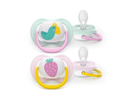 Philips AVENT Šidítko Ultra air obrázek 0-6m dívka, 2ks