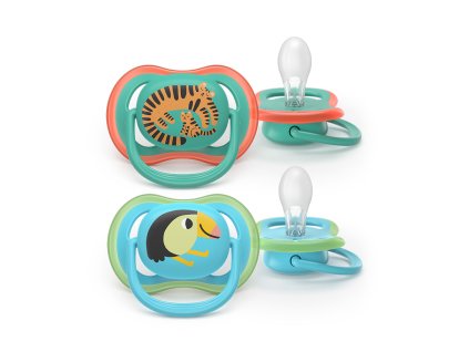 Philips AVENT Šidítko Ultra air obrázek 6-18m chlapec, 2ks