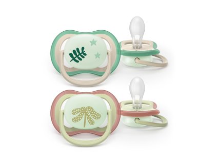 Philips AVENT Šidítko Ultra air noční 6-18m neutral, 2ks