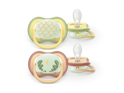 Philips AVENT Šidítko Ultra air noční 0-6m neutral, 2ks