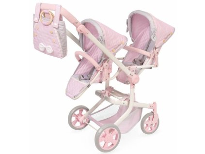 6 90875 DeCuevas 90875 Skládací kočárek pro dvojčata panenky s taškou Sophie 2025 91 cm