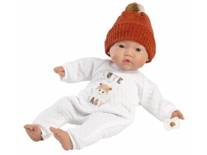4 63304 Llorens 63304 LITTLE BABY realistická panenka miminko s měkkým látkovým tělem 32 cm