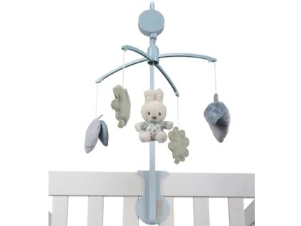 Little Dutch Hudební kolotoč nad postýlku králíček Miffy Lucky Leaves blue A