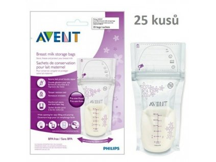 27994 avent scf603 25 sacky na materske mleko 180ml 25ks