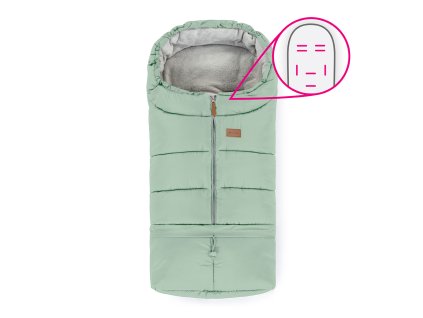 PETITE&MARS Fusak nastavitelný 3v1 Jibot Horizontal Pale Eucalypt