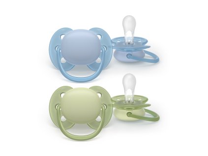 Philips AVENT Šidítko Ultrasoft Premium 0-6m chlapec, 2 ks