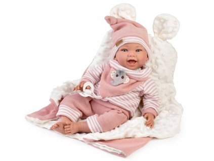 Guca 10261 OLIVIE zátěžová realistická panenka miminko s měkkým látkovým tělem 42cm
