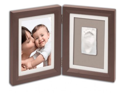 baby art dreveny ramecek pro otisk my baby touch simple brown