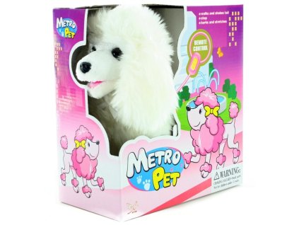 9798 metro pet pudlik bily chodici pejsek na kabel 25cm