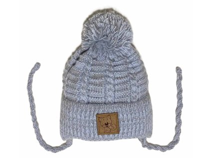 46 636 ajs pletena zimni cepice cat modra