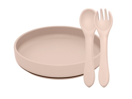 petite mars set jidelni silikonovy take match 2 ks talir pribor deset sand 6m