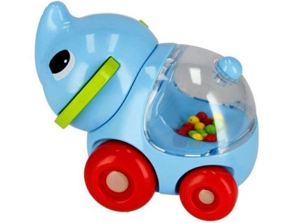 bambam Baby slon na koleckach chrastici