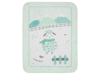 kikkaboo detska deka super soft 140x110cm sleepy sheep