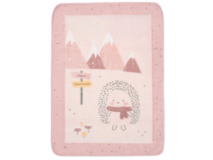 kikkaboo detska deka super soft 140x110cm hedge hugs