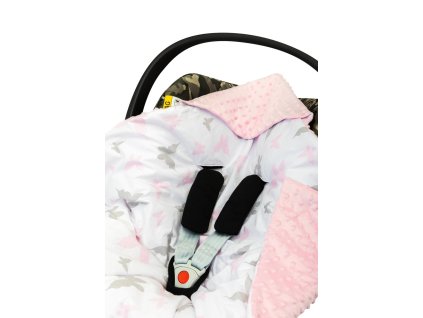 bomimi zavinovaci deka do autosedacky minky motylci ruzova 2