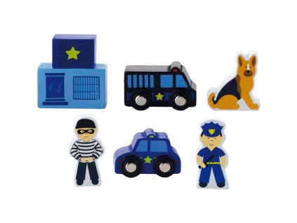 viga drevene figurky policie