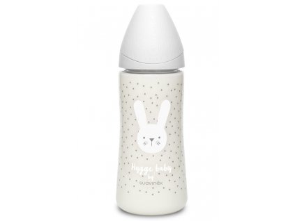 SUAVINEX | Premium láhev 360 ml L HYGGE králík - šedá