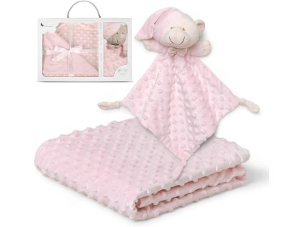 interbaby deka mekka kulicky 80x110cm pritulka ruzova