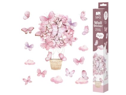 sipo nastenne samolepky do detskeho pokoje pink butterflies