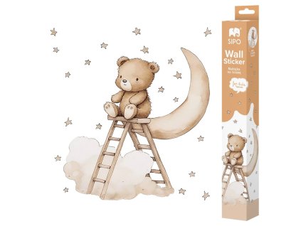 sipo nastenne samolepky do detskeho pokoje teddy bear on a ladder