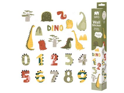 sipo nastenne samolepky do detskeho pokoje dino numbers