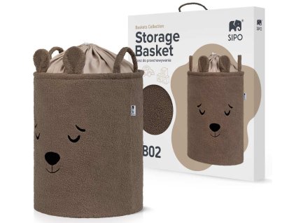 sipo kos na hracky premium boucle se snurkou 43 l bear brown 1