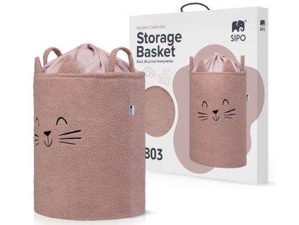 sipo kos na hracky premium boucle se snurkou 43 l cat pink 1