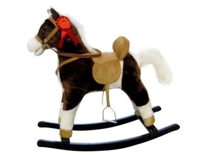 16715 Houpací koník s melodií Milly Mally Mustang tmavě hnědý
