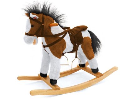 Houpací koník s melodií Milly Mally Jurášek tmavě hnědý