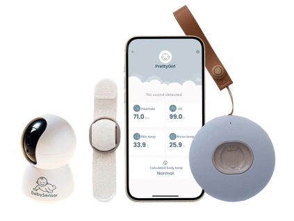 babysensor relax chytry senzor pro deti 0m 5let set s hd kamerou pasek ruka noha