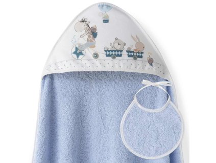 interbaby osuska frote 100x100cm zviratka bryndak modra