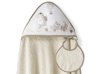 interbaby osuska frote 100x100cm zviratka bryndak kremova