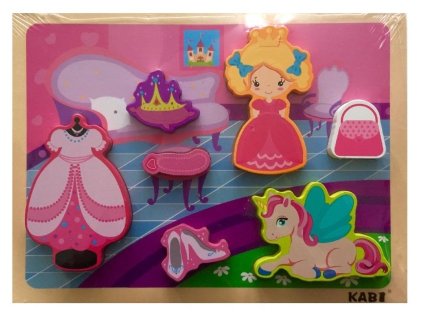 kabi detske drevene 3d puzzle princezna 30x22cm 5